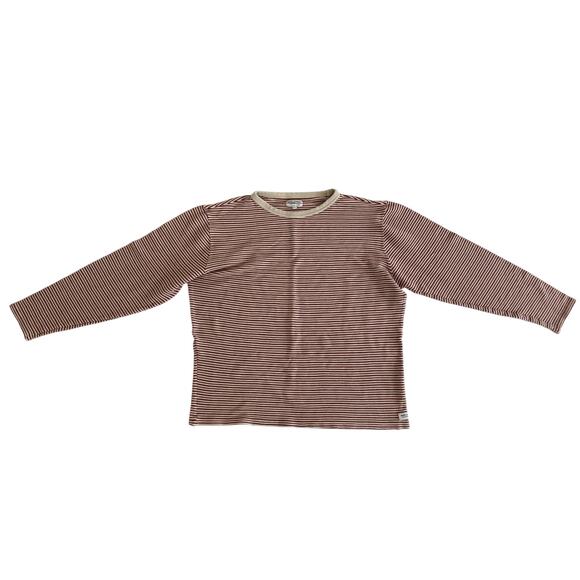 Banks Journal Women's Striped Red/White Organic Cotton Long Sleeve Shirt - Large - Picture 1 of 15